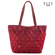 ELLE Travel Phryne Collection กระเป๋าสะพายขนาดใหญ่แนวนอน ลาย Signature ELLE Quilted  #Model 82365