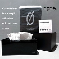 none. 4-ply Lotion Tissue Gift Set [Includes a Custom Black Acrylic Tissue Box]