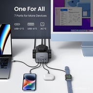 (W)UGREEN 65W GaN Desktop Charger Power Strip Compatible for Laptop Mobile Phone Charger Model: 9090