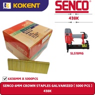 SENCO 6MM CROWN STAPLES GALVANIZED [ 5000 PCS ]  438K