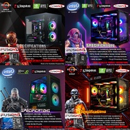 Fusion Z Computer [Intel & AMD]  Core i5 | Core i3 | Ryzen 5 GAMING COMPUTER PC Desktop | NVIDIA RTX