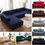 ZOUJIN 1/2/3/4 Seater Sofa Cover L Shape Universal Couch Cover Sofa Slipcover Sofa Protector (Color : Black, Size : 3-Seater)