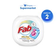 [Bundle of 2] Fab All-in-One Laundry Capsules Rose (60 Pods)