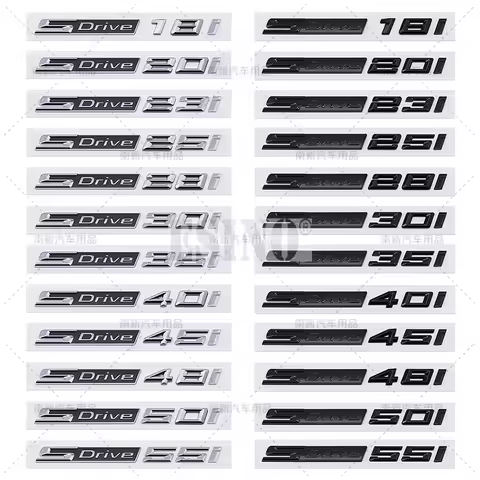 Car Styling 3D ABS Rear Trunk Emblem S Drive 18i 20i 23i 25i 28i 30i 35i 40i 45i 48i 50i 55i Badge B
