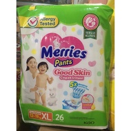 Merries pants pampers S40 M34 L30 XL26