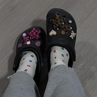 Free Hole Shoes crocs Shoe Buckle Flower Leopard Print Bumper Star Accessories Y2K Hot Girl Sweethea