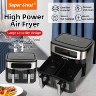 12L Dual Tank Dual Open Air Fryer Smart Home Electric Fryer Multifunctional French Fries Machine Oil
