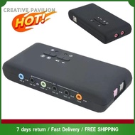 CREATIVE PAVILION 7.1สเตอริโอ การ์ดเสียง ชิปเซ็ต CM6206 พร้อมหัวไมค์2หัว กล่องเสียงยูเอสบี มืออาชีพอ