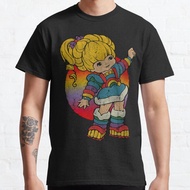 Vintage Rainbow Brite 80S Retro Classic Cartoon Short Sleeve Cotton T Shirt Men'S T-Shirt Top Tees Clothes Black 5Xl S-4XL-5XL-6XL