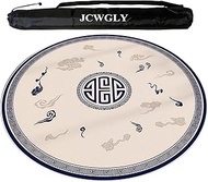 Round Thickened Mahjong Mat For Tables With Carrying Bag, Anti Slip And Noise Reducing Game Tableclo