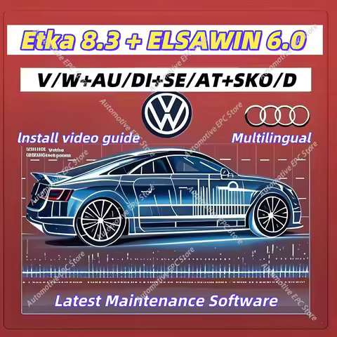 ETKA 8.3 + ELSAWIN 6.0 Latest Vehicle Maintenance Software | Electronic Parts Catalog for VW/AUDI/SE