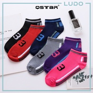 QSTAR Sport Number Socks Unisex Ankle Colorful / Stokin Pendek Sukan Nombor Kasual Unisex Warna-Warn