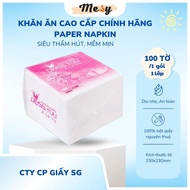 [Chính hãng] Combo 10 Bịch Khăn giấy ăn Bless you À La Vie Paper Napkin gói 100 tờ mềm mịn độ thấm h