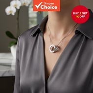 Elegant Roman Numerals Necklace with Full Diamond Stainless Steel Geometric Finish