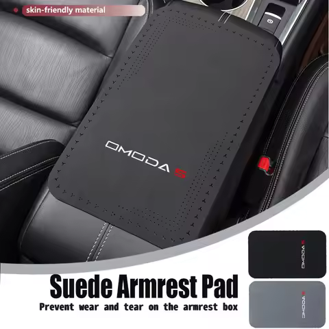 Suede Car Armrest Box Pad Organizer Box Mats Auto Accessories For Chery Omoda 5 C5 E5 C9 9 EV PHEV 2