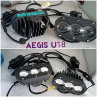 harga 2pcs =1 set Lampu LED sorot AEGIS U18 untuk motor dan mobil.