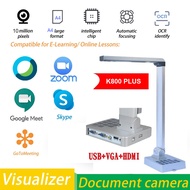 Máy Chiếu Vật Thể Scan Tài Liệu Màu Tốc Độ Cao K800 Plus Hỗ Trợ Kết Nối VGA - HDMI - USB - AV Độ Phâ