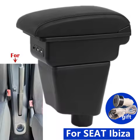 For SEAT Ibiza III 2001-2008 Armrest Box For Seat Ibiza 6j Ibiza 6L Car Armrest Storage Box Dedicate