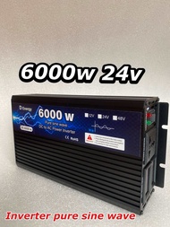 อินเวอร์เตอร์ Inverter pure sine wave 6000w 12/24/48v to 220v คลื่นเพียวซายแท้ อินเวอร์เตอร์ พร้อมส่
