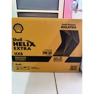 Authentic:- Shell Helix Extra HX8 5W-30 Fully Synthetic Engine Oil (4x4L)