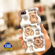 REALME Case Oppo A1Khp - LatestRealme C2 [Latest 3D Embossed Wave] Silicone - Casing - Softcase Glas