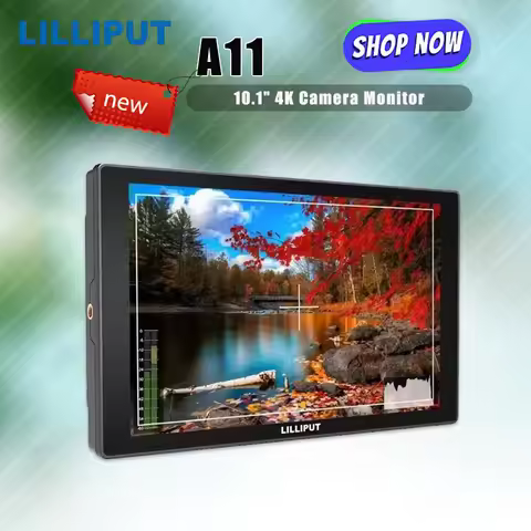 Lilliput 10.1" A11 4K HDMI & 3G-SDI Monitor with L-Series Battery Plate 1920X1200 Filed Filmmaking C