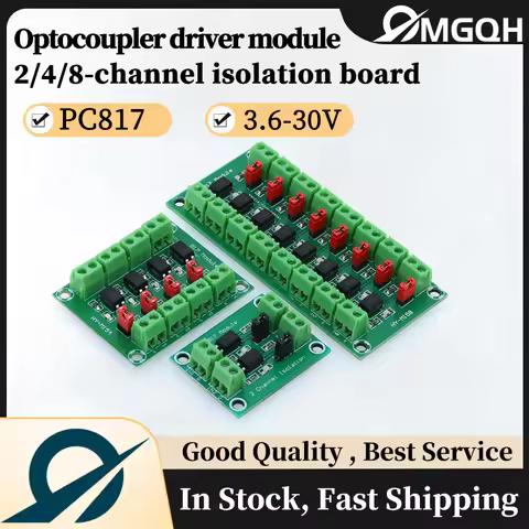 PC817 DC3.6-30V multi-Channel Optocoupler Isolation Board Voltage Conversion Adapter Module Driver P