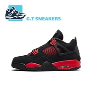 Air Jordan 4 Retro Black Red Mid-tube Retro Basketball Shoes Men Women Shoes Cushioning Sneakers CT8