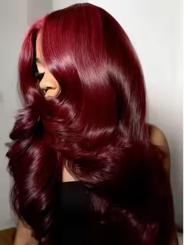 250% Body Wave Wig Burgundy 99J Lace Front Wig 13x4 13x6 HD Lace Frontal Wig Human Hair Pre Plucked 