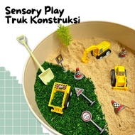 Sensory Play Construction Truck / Messy Play Construction Truck Theme / Sensory Play Heavy Equipment