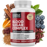 Blood Sugar Complex Supplement-Support Cinnamon, Chromium and Bitter Gourd Healthy Glucose Level, 20