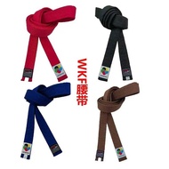 WKF World Karate Federation b for children and s red, blue, coffee, black b, 4cm wide, 1.6m-3.2m, wh