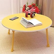 LAPTOP STAND Round Laptop Bed Table Foldable Computer Desk Breakfast Tray with Foldable Legs Multifunction Notebook Stand Convenient Storage (Color : Yellow) under desk laptop