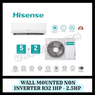 (FREE SHIPPING) Aircond Hisense R32 Wall Mounted Non Inverter/Inverter 1.0hp/1.5hp/2hp/2.5hp