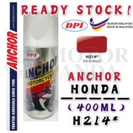 ANCHOR MOTORCYCLE SERIES H214* H214 400ML CAN SPRAY PAINT CAT SPRAY TIN HONDA EX5 RED MERAH 100% ORI