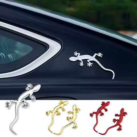 1 Reflective Car Metal Truck Sticker Lizard Gecko Sticker Badge 3d Badge Sticker for Decorative Mode