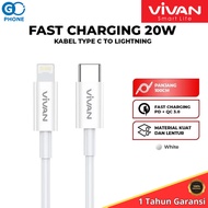 IPHONE VIVAN Type C to Lightning Cable For 20W Fast Charging QC PD 3.0 KCL100Siphone