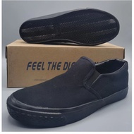 Line 7 6617 Black Canvas School Shoe  Kasut Sekolah Hitam