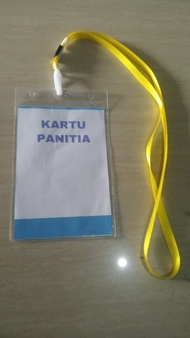 Name Tag kartu panitia Tali gantungan dan plastik