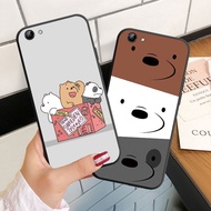 Casing For Vivo Y65 Y66 Y67 Y69 Y71 Y71i Y75 Y75S Y79 Soft Silicoen Phone Case Cover Three Naked Bears