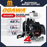 M.Machinery OGAWA Backpack Brush Cutter BG430RX | Recoil Starter 42.7cc 1.2kW 4-Stroke Gasoline Engi