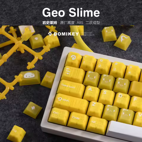 Hififox x Domikey Geo Slime Cherry Profile ABS Doubleshots Keycap Set for keyboard BM60 CSTC75 BM65 
