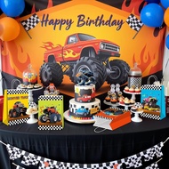 BQK 16 Keping Beg Hadiah Monster Truck, Beg Kekhasan Monster Truck, Hadiah Parti Monster Truck, Beka