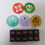 PTCG 傷害指示物 傷害骰 異常狀態 中毒灼燒睡眠麻痺混亂 寶可夢卡牌對戰用品 對戰道具 寶可夢卡 Pokemon card