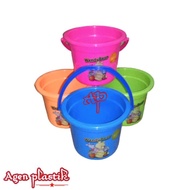 Agen Plastik...3 Pcs Ember Air Anak Mungil dan Lucu / Ember Sabun Kamar mandi 4 Varian Warna Biru,Hi
