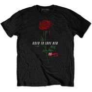Guns N Roses Used To Love Her Rose Black T-Shirt - OFFICIAL