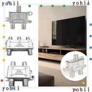 YOHII Coaxial Cable Antenna, F-type Socket 5 to 2400MHz TV Antenna Satellite Splitter, Connecting TV Signals TV Satellite Splitter TV Signal Power Divider Female Connector