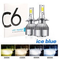 2PCS C6 LED Headlight H4 H7 H8 H11 H1 HB3 HB4 H16 9005 9006 Car LED Bulb 7600LM 6000K 3000K 4300K 80