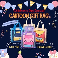 CHILDREN'S DAY Cartoon Gift Bag Childrens Day Gift Goodie Bag Party Canvas Tote Bag