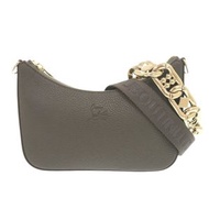 近全新 Christian Louboutin Rubira 灰色皮革肩背包 0997 [二手] Christian Louboutin
